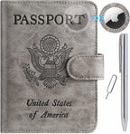 Airtag Passport Holder Cover Wallet RFID Blocking Leather Case Travel by PASCACOO