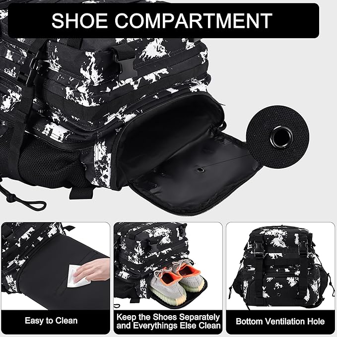 LHI Military Tactical Backpack for Men and Women 45L Army 3 Days Assault Pack - Image 4
