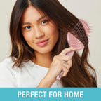 Conair Scalp Care Detangling hairbrush 2pk - Travel Hair Brush Set - Scalp Massager - hairbrushes for women & men - detangler for all lengths - use wet or dry - Blush Pink