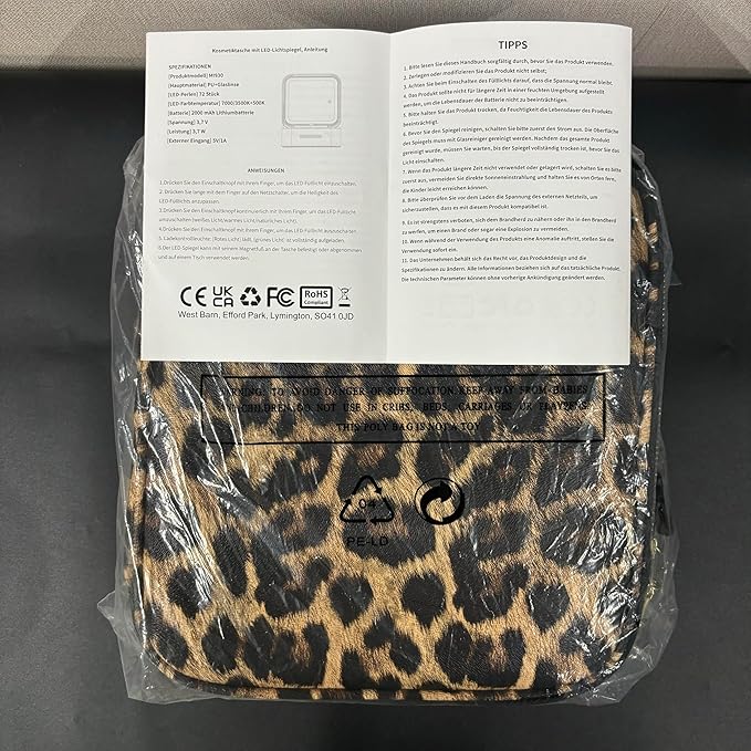 Makeup Bag with Magnetic Detachable Lighted Mirror, Travel Makeup Bag with - Image 9