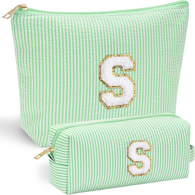YOOLIFE Cute Makeup Bag for Girls Women Cosmetic Bags for Girls | Initial Make by YOOLIFE