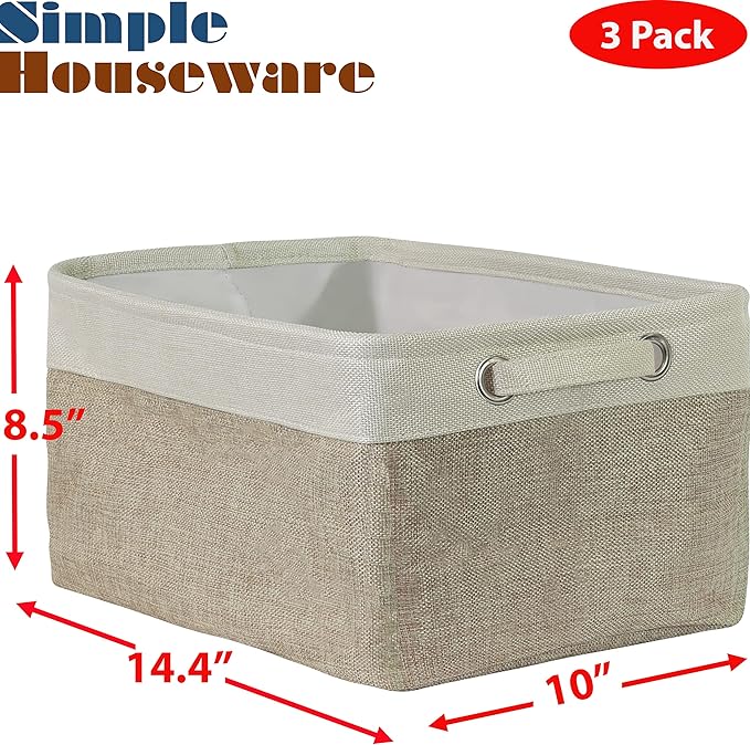 Simple Houseware 14.4" x 10" Fabric Storage Bin - Image 2