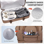 WITZMAN Duffle Bag for Men 50L Canvas Weekender Overnight Bag - Image 4