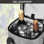 Opux 4 Bottle Insulated Wine Cooler Bag - Image 5