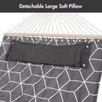ANOW Outdoor Hammock with Spreader Bars and Detachable Pillow, 2 Person Hammock - Image 8