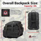 Backpack 40L Large Military 1 to 3 Day Molle Assault Pack Rucksack Army Bag - Image 4