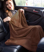 BlueHills Premium Soft Travel Blanket Pillow Airplane Blanket Soft Bag Pillow - Image 9