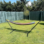 SZHLUX Double Hammock with Stand Included 450lb Capacity Steel Stand, Premium - Image 3