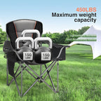 HIGH POINT SPORTS Oversized Camping Folding Chair, Heavy Duty Portable Lawn - Image 6