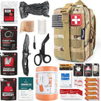 Survival First Aid Kit with Israeli Bandage, Chest Seal, Tactical Military by THRIAID