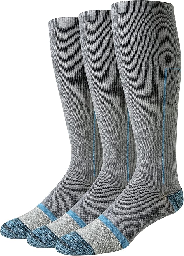 Amazon Essentials Men's Knee High Graduated Compression Socks, Over The Calf by AmazonEssentials