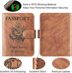 Passport Holder Cover Wallet Travel Essentials Leather Rfid Blocking Case - Image 4