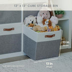 OrganiHaus 13x13 Cube Fabric Storage Bins Set of 4, Fabric Storage Cubes w/ - Image 2