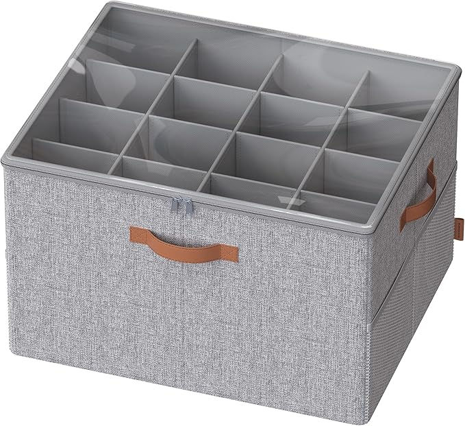 SONGMICS Shoe Organizer for Closet, Shoe Storage Bin, Fits 16 Pairs, Fabric by SONGMICSbySONGMICSHOME