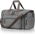 Canvas Expandable Duffle Bag for Men Traveling, Luggage Travel Bag Weekender by EKOROMIERHOME
