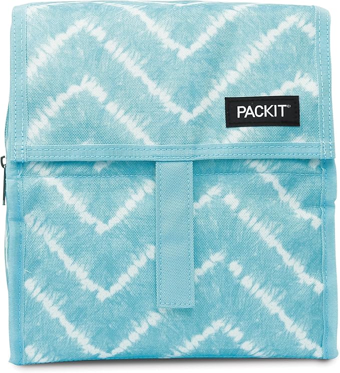 Freezable Lunch Bag, Aqua Tie Dye by PackIt