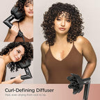 Shark Hair Dryer | FlexStyle Hair Styling System | Portable & Powerful Blow Dryer Brush | Hair Curler & Volumizer | 6 Styling Tools Included | Best for All Hair Types | Black | HD440BK