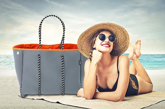 QOGiR Neoprene Multipurpose Beach Bag Tote - Image 7