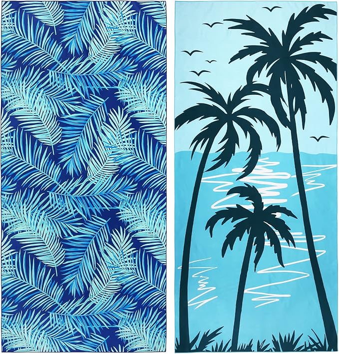 2 Pack Oversized Microfiber Pool Towel, Quick Drying, Super Absorbent by PYSUPERMODE