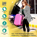 Take OFF Luggage 18 inch Hardshell Carry On Suitcase that Converts into - Image 6