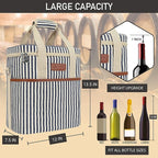 opux 6 Bottle Carrier Tote | Insulated Padded Wine Cooler Bag - Image 3