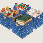 SIMPLE HOUSEWARE 13-Inch Collapsible Fabric Cube Storage Bin - Image 4