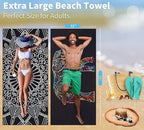 2 Pack Lightweight Thin Beach Towel Oversized 71"x32" Big Extra Large - Image 4