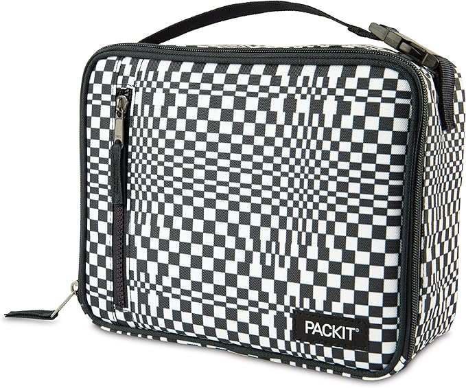 PackIt Freezable Classic Lunch Box, Checked Out, Built by PackIt