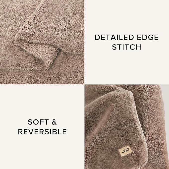 UGG Whitecap Plush Throw Blanket Fleece Lightweight Soft Throw - Image 3