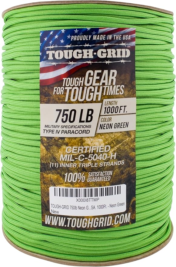 TOUGH-GRID 750 Paracord Rope Nylon Parachute Cord, Made in USA Survival Kit - Image 3