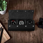 Barton Leather Watch Roll for 3 Watches | Convenient Organizer Case for Travel - Image 8