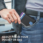 Buffway Slim Minimalist Front Pocket RFID Blocking Leather Wallets - Image 7