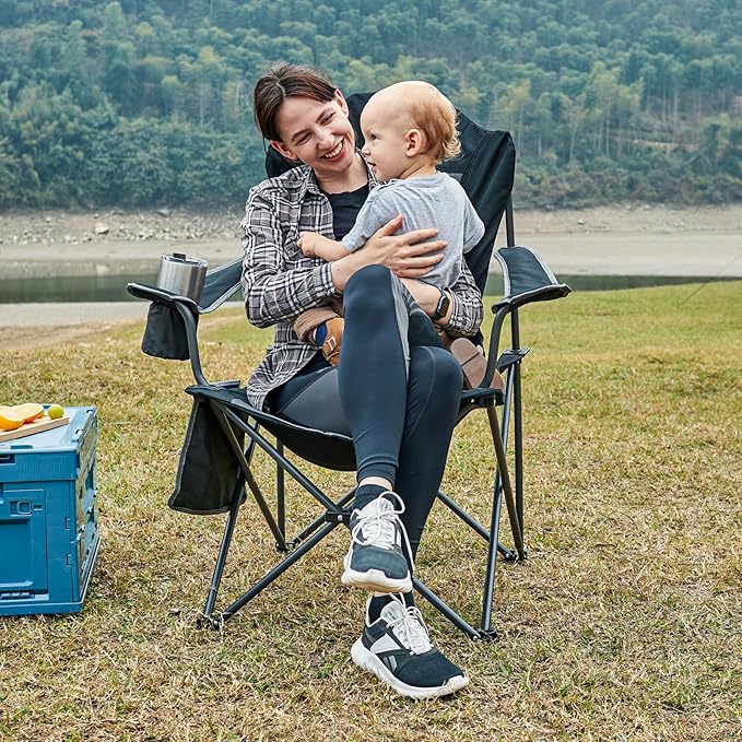 EVER ADVANCED Camping Chairs, Lawn Chairs Outdoor Sports Chairs, Folding Chair - Image 6