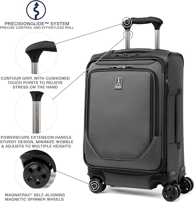 Travelpro Crew Classic Lightweight Softside Expandable Carry on Luggage - Image 4