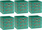 SIMPLE HOUSEWARE 10-Inch Collapsible Fabric Cube Storage Bin - Image 4