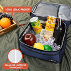 OPUX Lunch Box For Men Women, Insulated Large Double Decker Lunch Bag, Charcoal - Image 5
