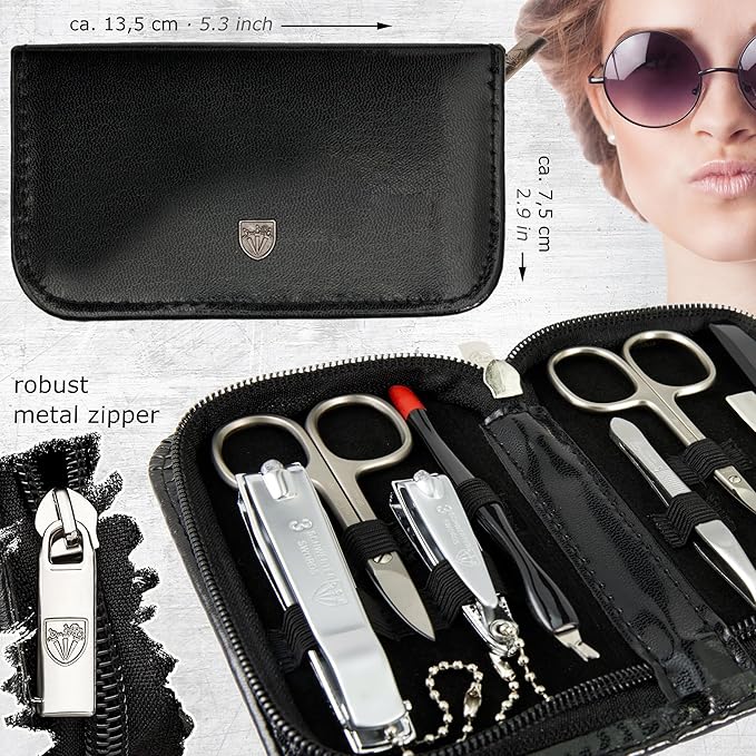 3 Swords Germany – brand quality 8 piece manicure pedicure grooming kit set - Image 5