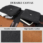 Canvas Garment Bags for Travel, Convertible Carry On Garment Duffel Bag for Men - Image 6