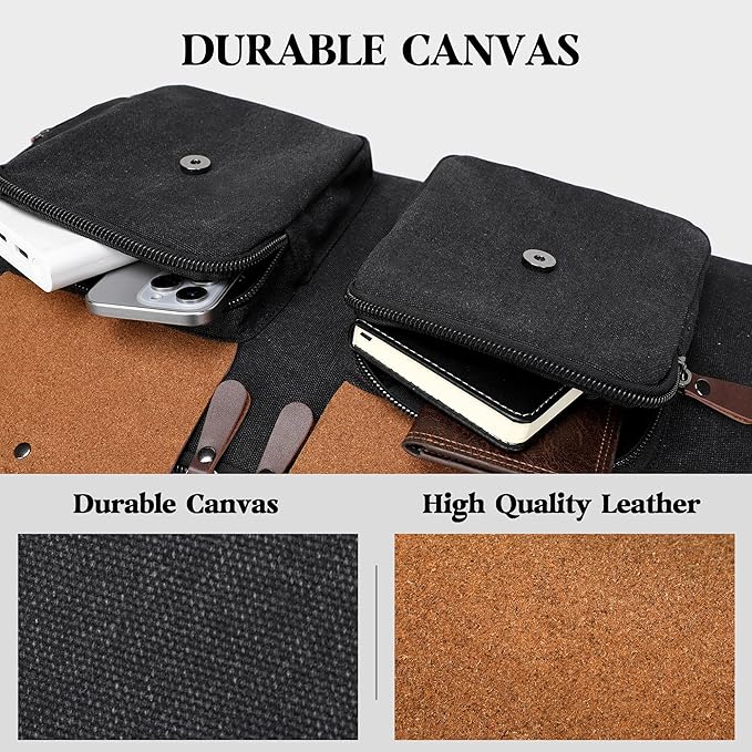 Canvas Garment Bags for Travel, Convertible Carry On Garment Duffel Bag for Men - Image 6