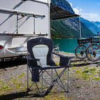 LET'S CAMP Oversized Folding Camping Chair Portable Outdoor Heavy Duty Padded - Image 2