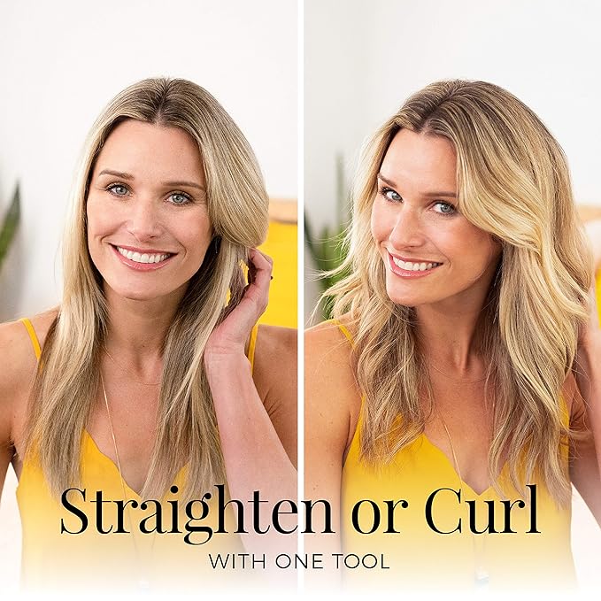 Remington Pro 1" Multi-Styler with Twist & Curl Technology, Straightener and Curling Iron in one tool, Color Care Protection, Champagne