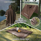 PTEROMY Hooded Rain Poncho for Adult - Image 2