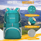 ZOMAKE Lightweight Packable Backpack 35L, Light Foldable Backpacks Water - Image 5