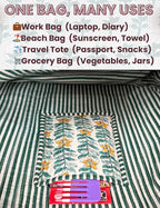 Cotton Quilted Tote Bag for Women – Large Beach & Travel Tote - Image 6