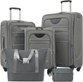 Merax Softside Luggage Set Softshell Lightweight 3 Piece Spinner Suitcase by Merax