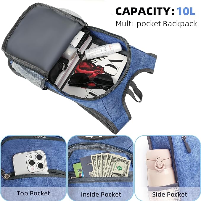 Foldable Hiking Backpack - 10L Daypack - Image 3