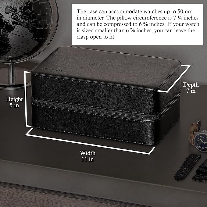 ROTHWELL 8 Watch Travel Case Storage Organizer - Image 3