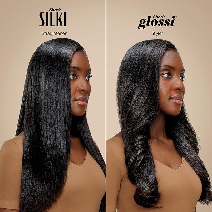 Shark Glam Hot Tool Air Styling Drying System, with Silki Straightener & Glossi Glosser, for Drying, Curling, Straightening & Glossing with Diffuser, Starlight Dream, HD6042SPL