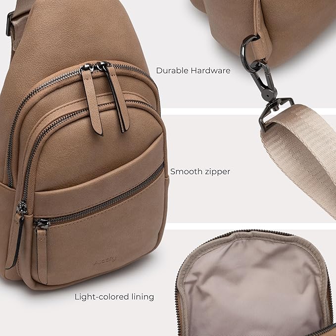 Alldaily Large Sling Bag for Women Crossbody Purse Leather Fashionable Trendy - Image 5