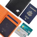 Polare Luxury RFID Blocking Leather Passport Holder Travel Wallet - Image 8